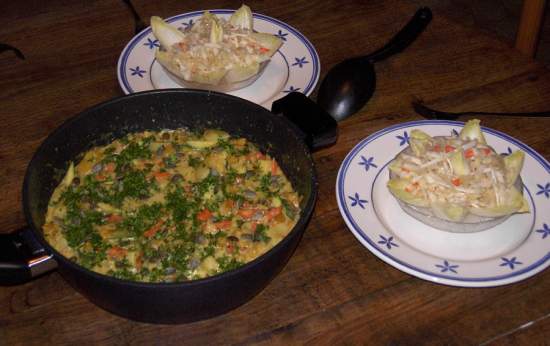 K�rbis-Curry in Pfanne